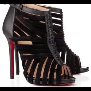 CHRISTIAN LOUBOUTIN KARINA 120 V VEL/CALF/PATENT